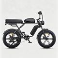 Noir-Vélo électrique de style moto M1