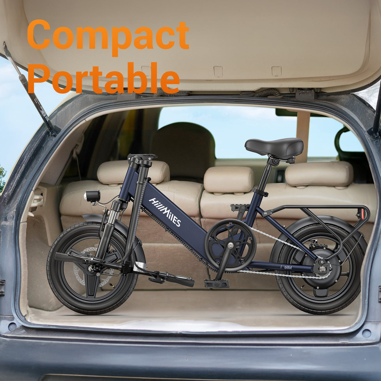 Hillmiles Mile 1 Ultrakompaktes Klapp-E-Bike | 250W Motor | 36V 10.4Ah | 60km Reichweite