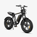 Schwarz-ENGWE M20 E-Bike im Motorrad-Stil